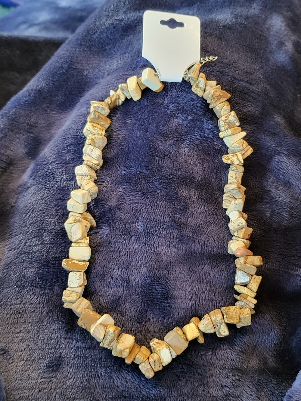 Tan Stone Chunky Necklace NEW